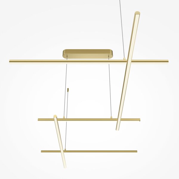 Lampe à suspendre LED aluminium H : max. 310 cm en or 1900 lm