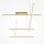 Lampe à suspendre LED aluminium H : max. 310 cm en or 1900 lm