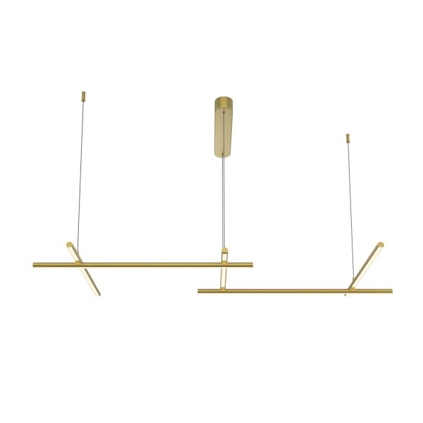 Suspension LED aluminium H : max. 310 cm en or SIRI