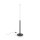 Lampadaire LED métal aluminium 130 cm noir blanc rond