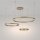 Lustre LED aluminium rond Ø 80 cm H : max. 120 cm