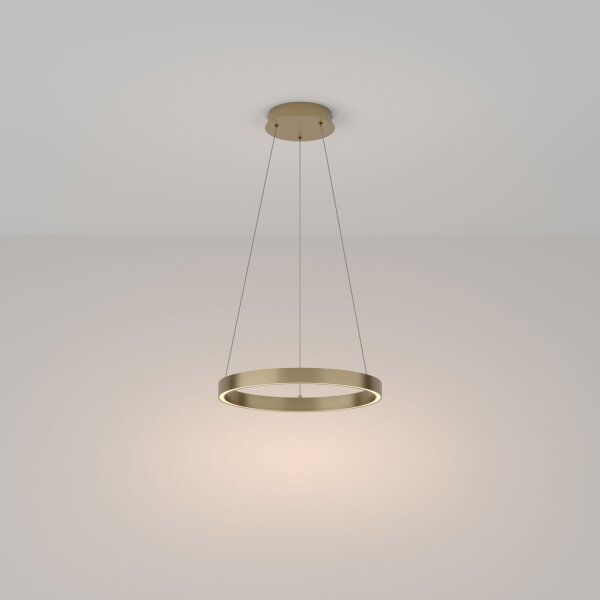Lustre LED aluminium Ø 40 cm rond H : max. 120 cm