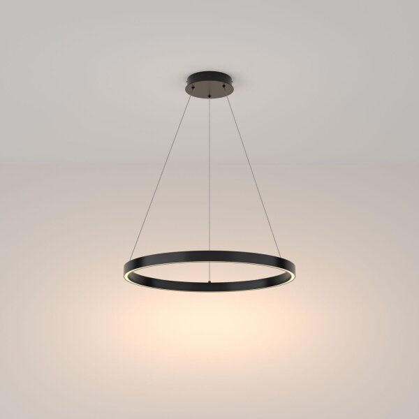 Lustre LED anneau rond Ø 60 cm H : max. 120 cm