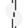 Applique LED Aluminium Métal H : 79 cm Noir Blanc