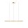 Suspension LED aluminium doré blanc allongé YARA