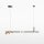 Lampe à suspendre LED aluminium noir or allongée YARA