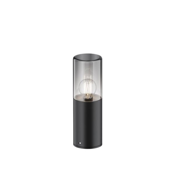 Lampadaire extérieur verre aluminium E27 IP54 25 cm rond