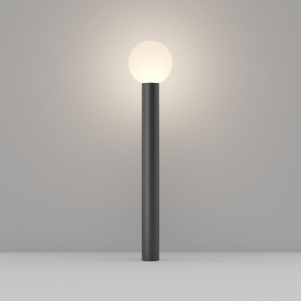Lampe dextérieur aluminium E27 IP54 hauteur 80 cm noir blanc