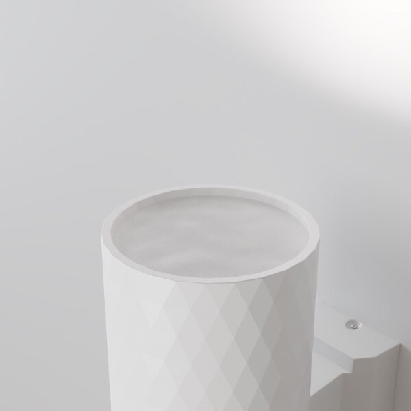 Lampe dextérieur murale aluminium verre GU10 IP54 14,5 cm de haut