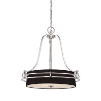Suspension ronde en noir argenté Ø58cm...