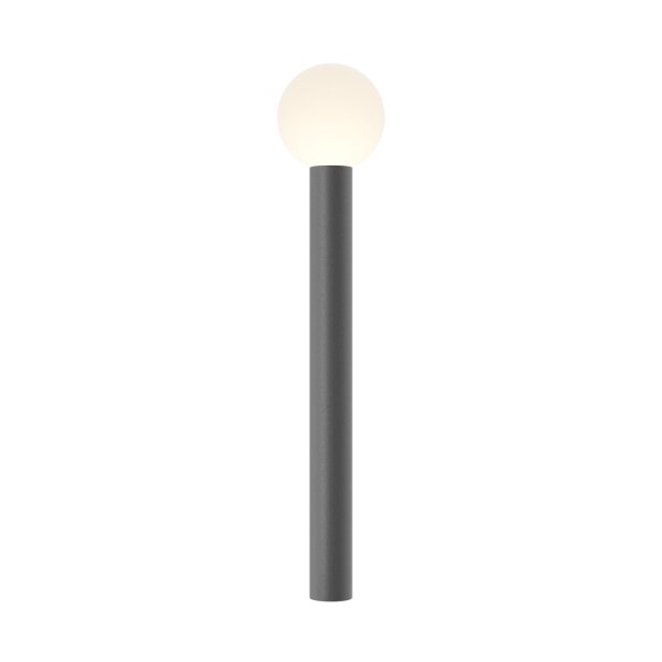 Lampadaire extérieur aluminium E27 IP54 hauteur 80 cm gris blanc