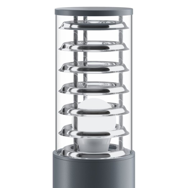Borne déclairage aluminium 79,6 cm IP54 Gris E27 rond