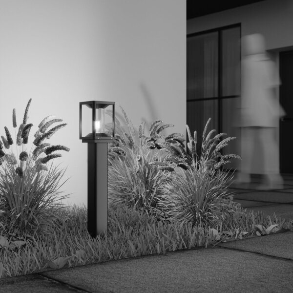 Lampadaire extérieur aluminium E27 IP54 hauteur 75 cm graphite