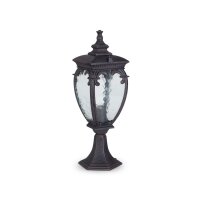 Lampe de socle aluminium verre E27 IP44 48,5 cm de haut
