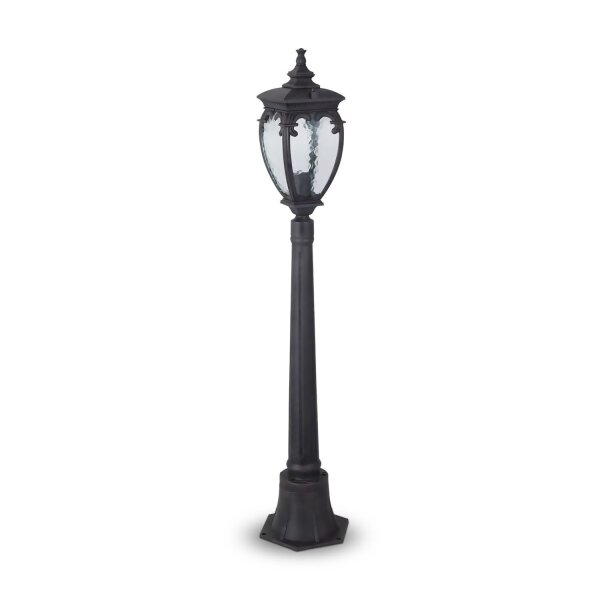 Lampe dallée en aluminium verre 113 cm IP44 en bronze antique