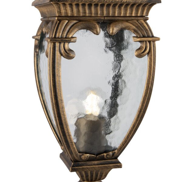 Lampadaire extérieur aluminium verre hauteur 113 cm IP44 E27