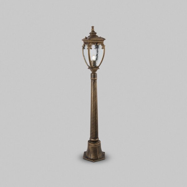 Lampadaire extérieur aluminium verre hauteur 113 cm IP44 E27