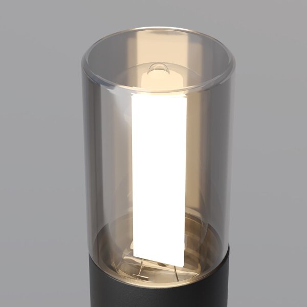 Borne déclairage aluminium verre G9 IP54 hauteur 46 cm graphite