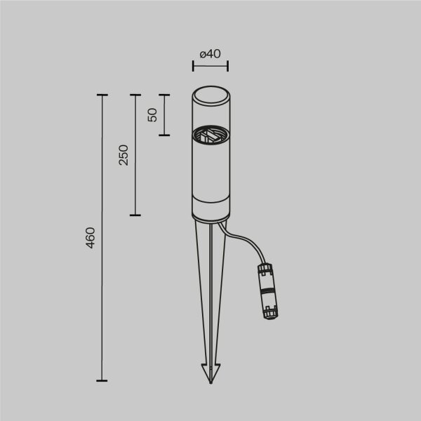 Borne déclairage aluminium verre G9 IP54 hauteur 46 cm graphite