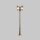 Candélabre aluminium verre 239 cm IP44 en or antique E27