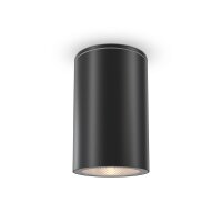 Plafonnier verre GU10 IP54 Ø 6,5 cm apparent noir