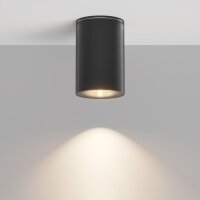 Plafonnier verre GU10 IP54 Ø 6,5 cm apparent noir