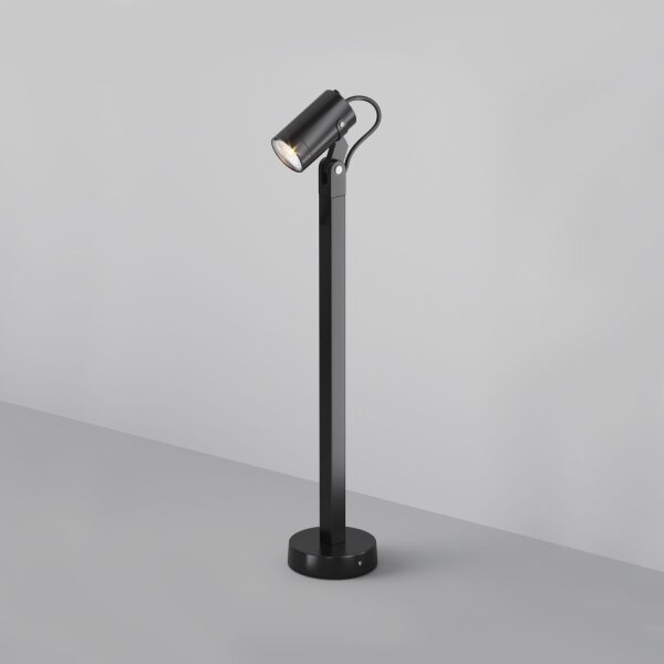 Lampe dextérieur aluminium verre GU10 IP65 hauteur 60 cm noir