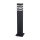 Borne déclairage aluminium 61 cm IP54 noir E27 carré