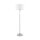 Lampadaire métal tissu E27 158 cm nickel blanc rond