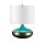 Lampe de table LARA Turquoise Porcelaine H:48cm Lampe
