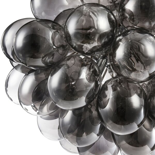 Suspension verre fumé métal G9 largeur 50 cm Moderne