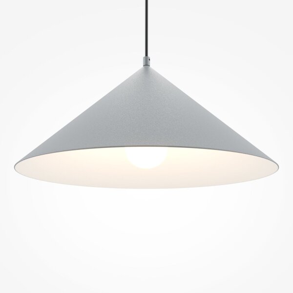 Lampe à suspendre métal E27 Ø 35 cm rond H : max. 318 cm Gris