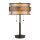 Lampe de table LARA verre m&eacute;tal fer 64cm Lampe