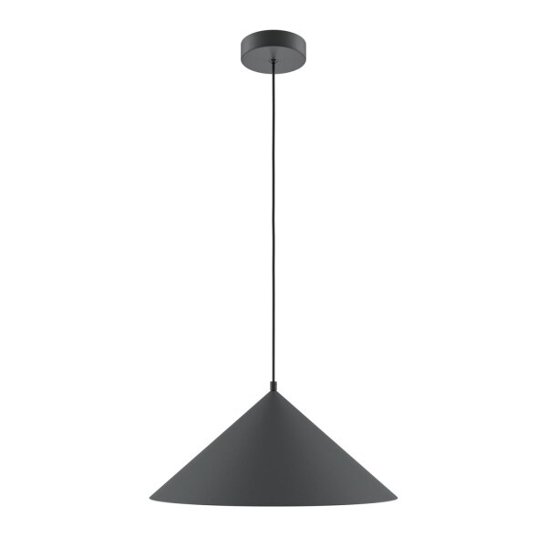 Suspension en métal Ø 35 cm rond H : max. 318 cm Noir