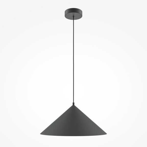 Suspension en métal Ø 35 cm rond H : max. 318 cm Noir