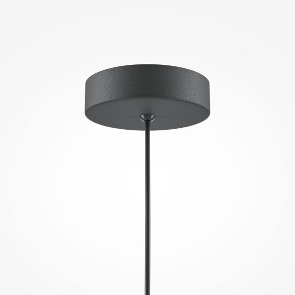 Suspension en métal Ø 35 cm rond H : max. 318 cm Noir