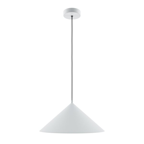 Lampe à suspendre métal ronde Ø 35 cm H : max. 318 cm Blanc E27