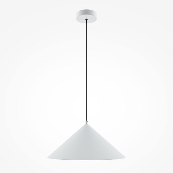 Lampe à suspendre métal ronde Ø 35 cm H : max. 318 cm Blanc E27