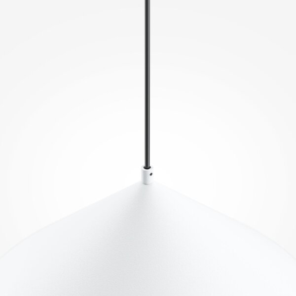 Lampe à suspendre métal ronde Ø 35 cm H : max. 318 cm Blanc E27