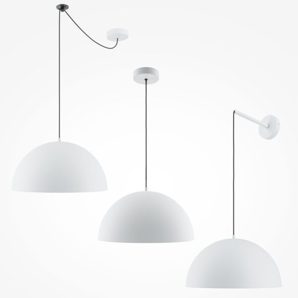Suspension métal ronde D : 35 cm H : max. 320 cm Blanc