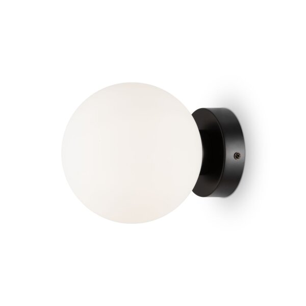 Lampe de miroir verre métal E14 D : 15 cm rond Moderne
