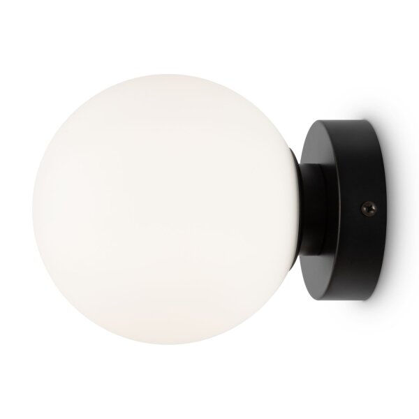 Lampe de miroir verre métal E14 D : 15 cm rond Moderne