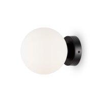 Lampe de miroir verre m&eacute;tal E14 D : 15 cm rond...