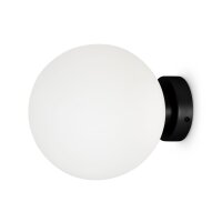 Lampe de miroir verre métal E14 D : 15 cm rond...