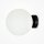 Lampe de miroir métal verre rond Ø 20 cm noir blanc