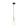 Lampe à suspendre métal verre E14 Ø 15 cm rond noir blanc