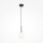 Lampe à suspendre métal verre E14 Ø 15 cm rond noir blanc