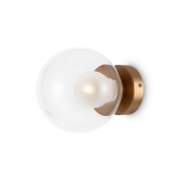 Lampe de miroir métal verre Ø 15 cm en or...