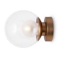 Lampe de miroir métal verre Ø 15 cm en or...