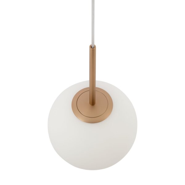 Lampe à suspendre métal verre D : 20 cm rond H : max. 180 cm